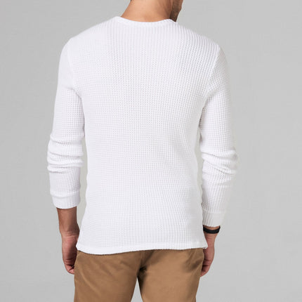 Men's Waffle Thermal Pullover Sweater