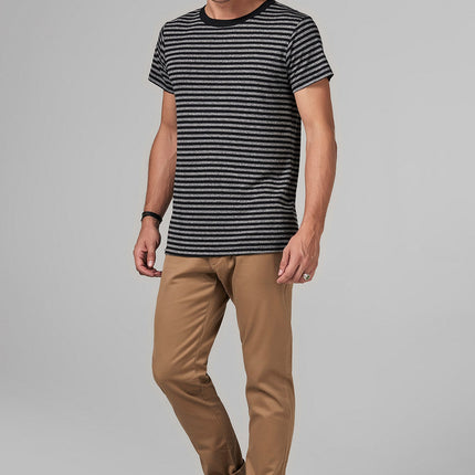 Men's Relaxed Crew Neck Tee - Quarter Stripe