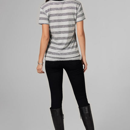 WOMEN'S RELAXED CREW NECK TEE - RETRO STRIPE