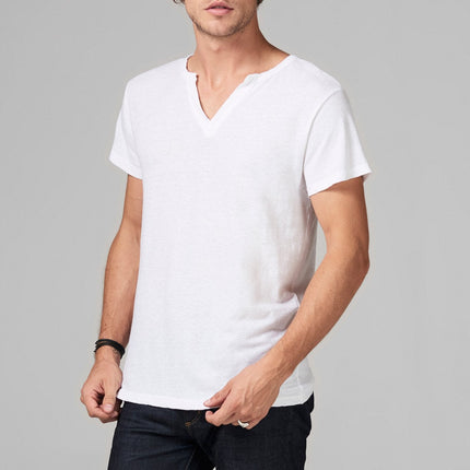 Men's Heavy Cotton Cross V-Neck Tee