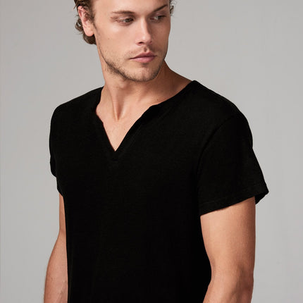 Men's Heavy Cotton Cross V-Neck Tee