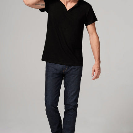 Men's Heavy Cotton Cross V-Neck Tee