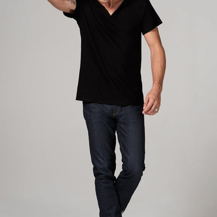 Men's Heavy Cotton Cross V-Neck Tee