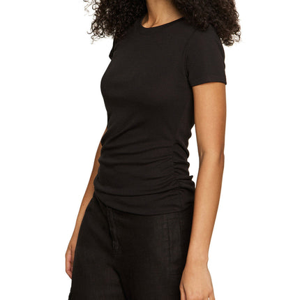 Black Ruched Tee