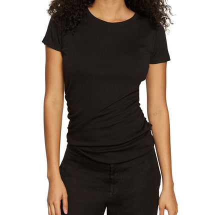 Black Ruched Tee