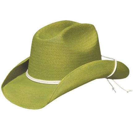 Deadwood Trading Hat Company Calamity (Lime Green) - Straw Cowgirl Hat