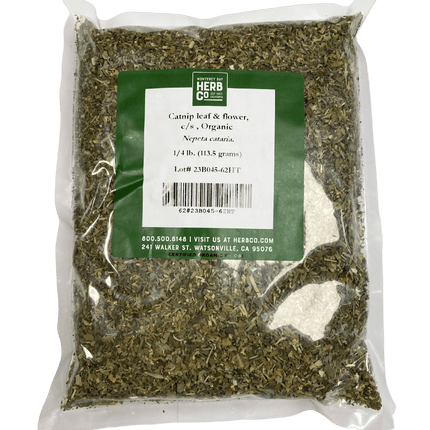 Catnip Leaf and Flower, Organic, Cut, Sifted