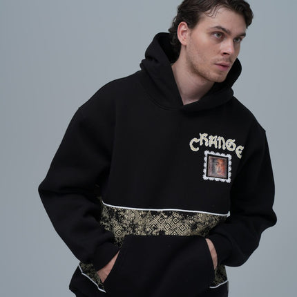 "Change" Panelled Hoodie