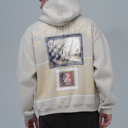 "Change" Panelled Hoodie