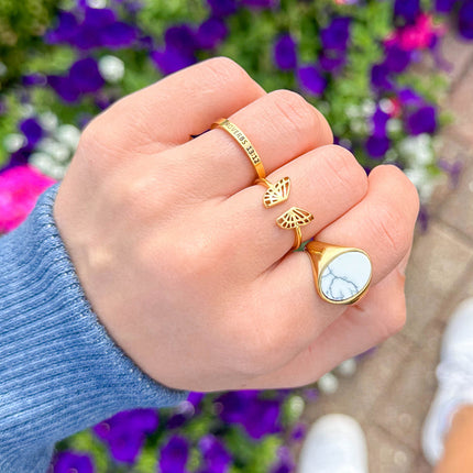 Howlite Stone Ring