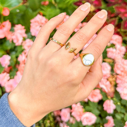 Howlite Stone Ring
