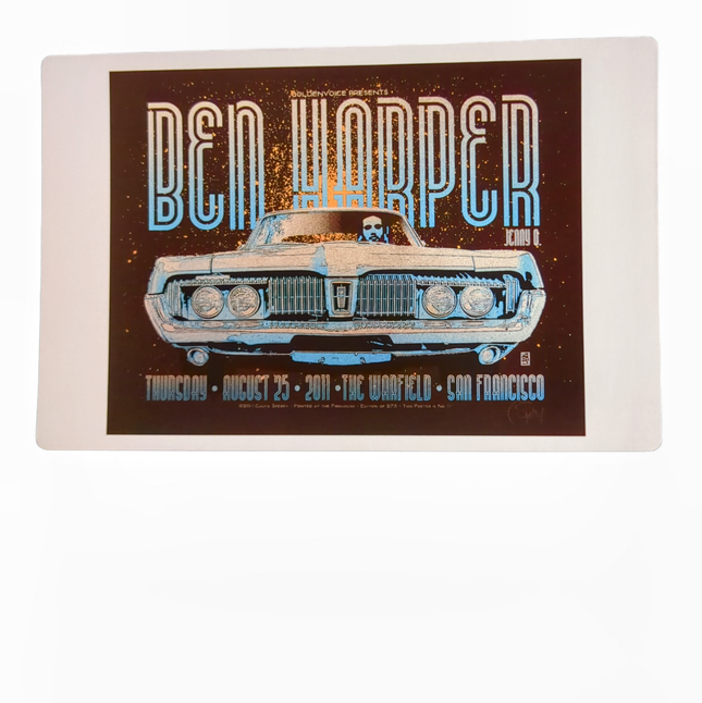 Chuck Sperry Ben Harper, San Francisco 2011 Art Card