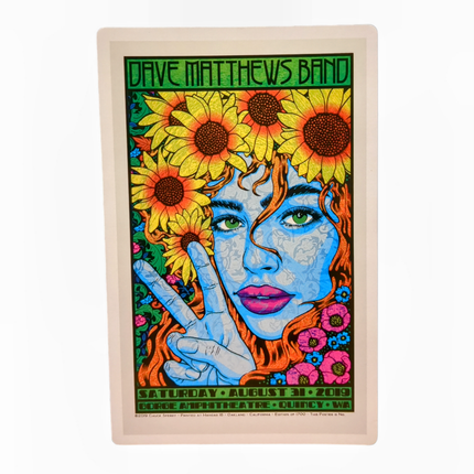 Chuck Sperry Dave Matthews Band, Quincy 2019 Art Card
