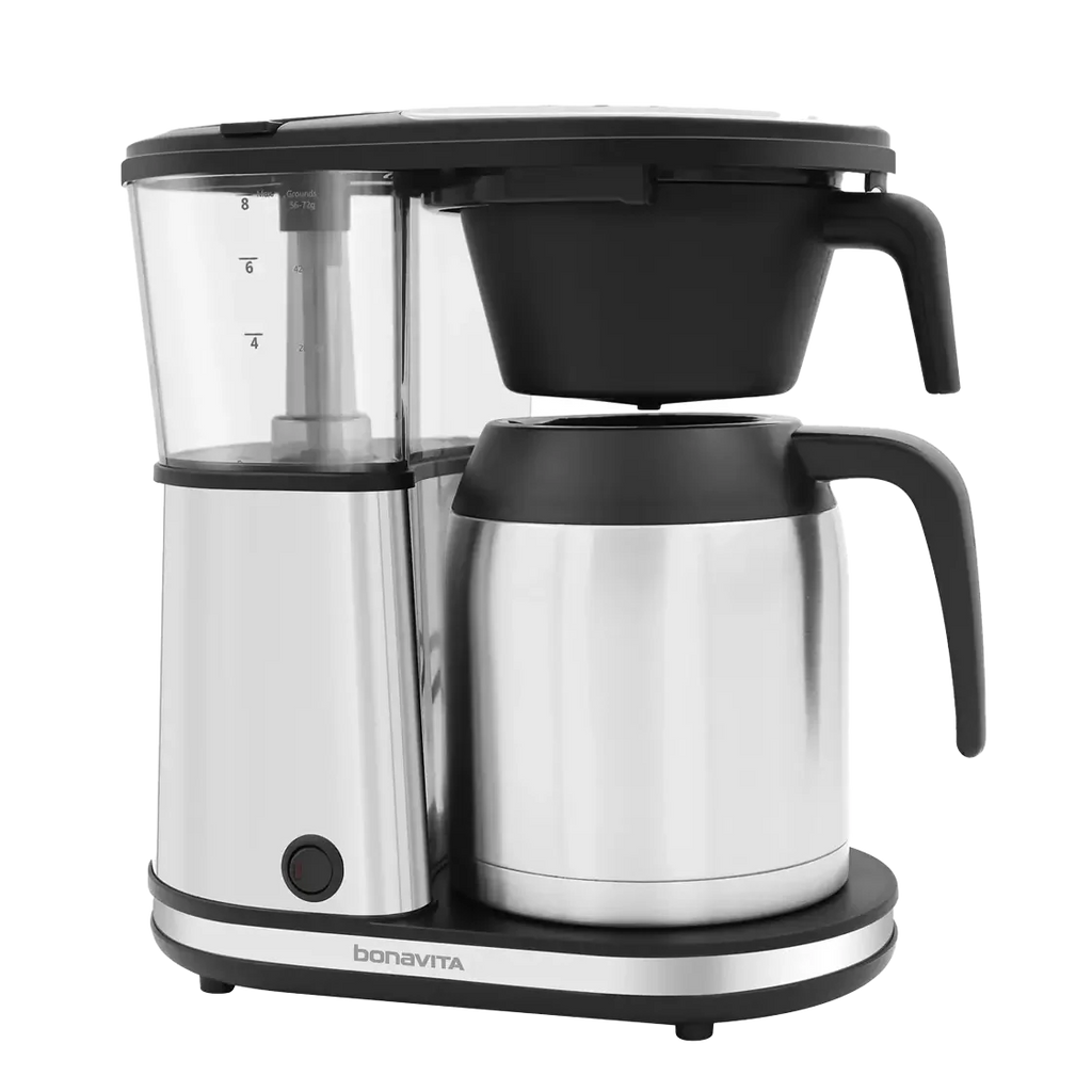 Connoisseur 8-Cup Drip Coffee Brewer One-Touch with Thermal Carafe and Hanging Basket - SCA Certified Home Brewer