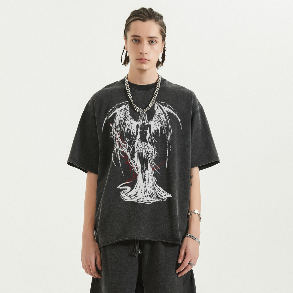 Fallen Angel Garment Dyed Streetwear Tee