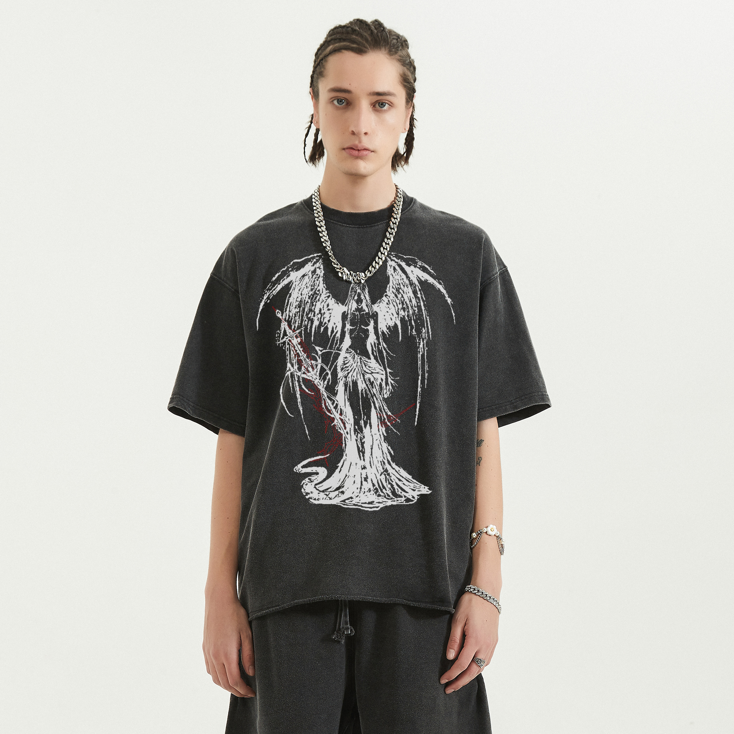 Fallen Angel Garment Dyed Streetwear Tee