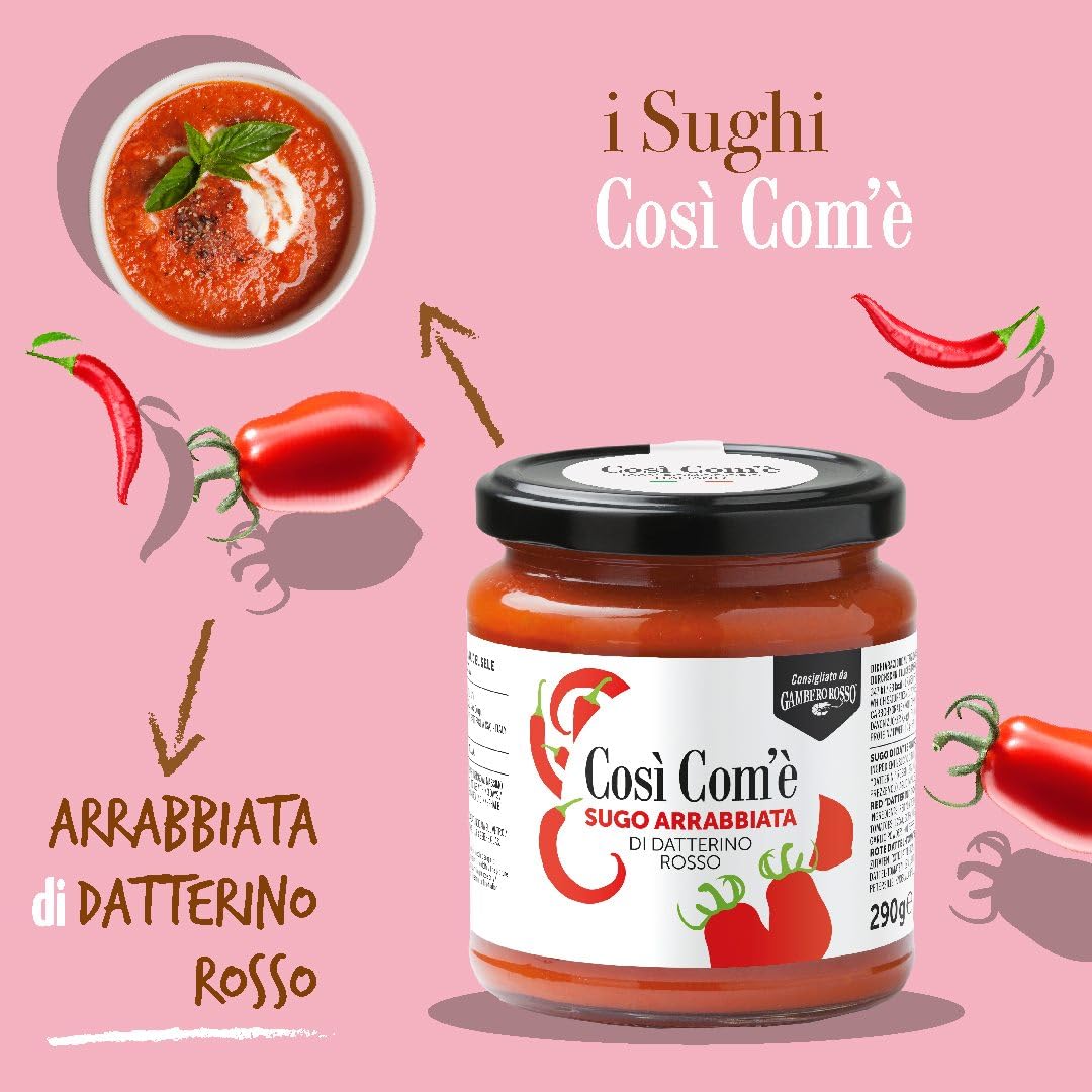 SALE! Così Com'è, Spicy Red Datterino Tomato Sauce, 10.23 oz (290 g)