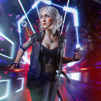 Cyberpunk 2077 Ciri Black Leather Vest