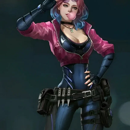 Cyberpunk 2077 Kira Madroxx Pink Leather Jacket