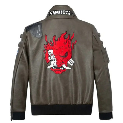 Cyberpunk 2077 Valerie Samurai Bomber Leather Jacket