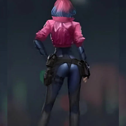 Cyberpunk 2077 Kira Madroxx Pink Leather Jacket