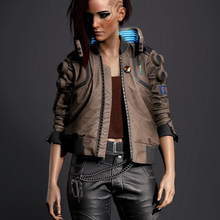 Cyberpunk 2077 Valerie Samurai Bomber Leather Jacket