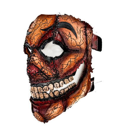 Genuine Leather Mask - GigaMyme Fleshy Edition - Handmade Mime Full Face Cover for Halloween, Performance or Cosplay Costume