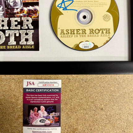 Asher Roth Signed “Asleep In The Bread Aisle” (2009) Framed CD With JSA COA