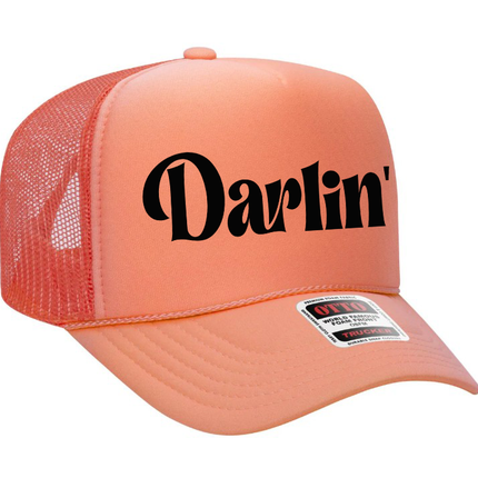 Darlin' Text Adult Otto Foam Trucker Hat