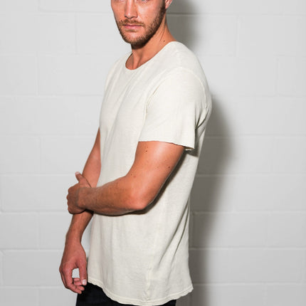Men's Linen Blend Crew Neck Tee