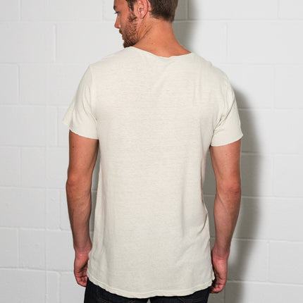 Men's Linen Blend Crew Neck Tee