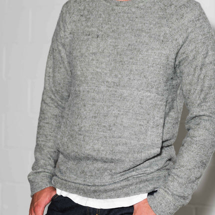 Men's Soft Knit Melange Kangaroo Pocket Pullover Sweater