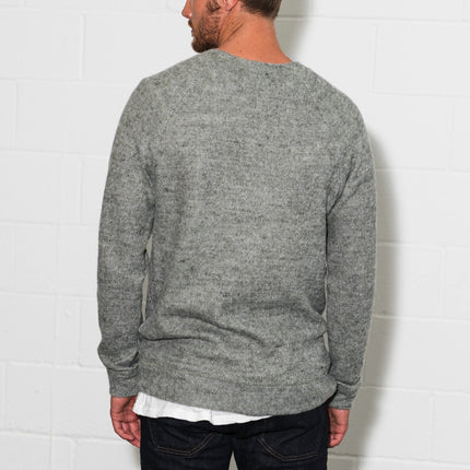 Men's Soft Knit Melange Kangaroo Pocket Pullover Sweater