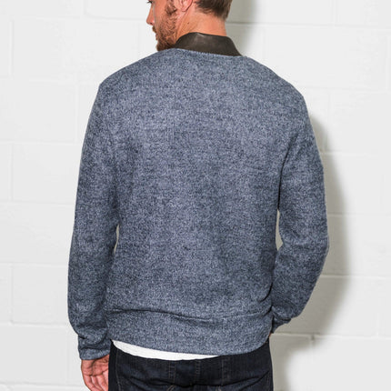 Men's Soft Knit Melange Bomber Jacket