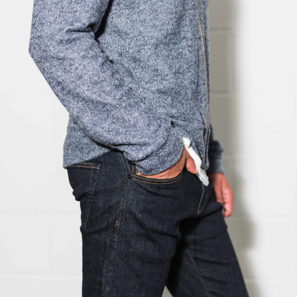 Men's Soft Knit Melange Bomber Jacket