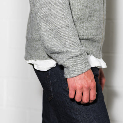 Men's Soft Knit Melange Bomber Jacket