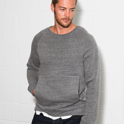 Men's French Terry Kangaroo Pocket Crew Neck Sweatshirt
