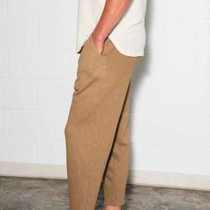 Men's French Terry Cut Off Raw Hem Sweatpant