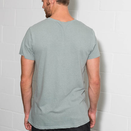 Men's Linen Blend Crew Neck Tee
