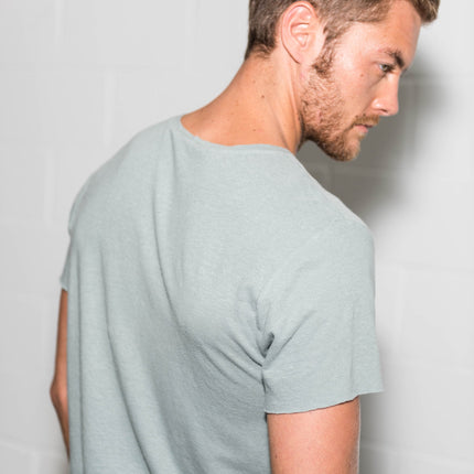 Men's Linen Blend Crew Neck Tee