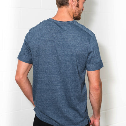 Men's Jersey Raw Neck Curved Pocket Tee