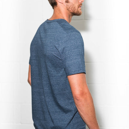 Men's Jersey Raw Neck Curved Pocket Tee