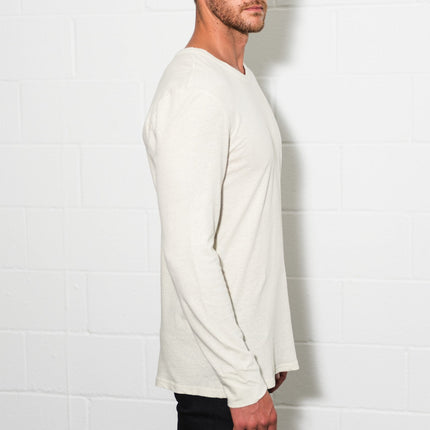 Men's Linen Blend Wide Cuff Long Sleeve Tee
