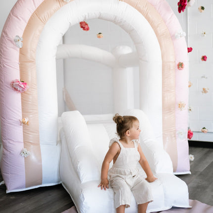 Mini Sherbet - Pink Rainbow Bounce House