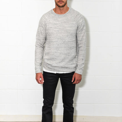 Men's Soft Knit Melange Kangaroo Pocket Pullover Sweater