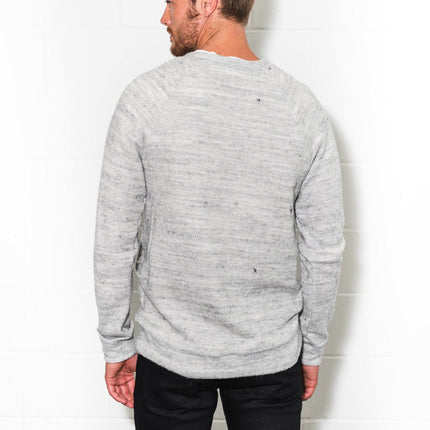 Men's Soft Knit Melange Kangaroo Pocket Pullover Sweater