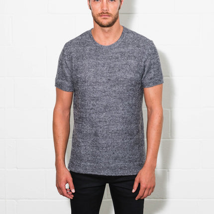 Men's Soft Knit Melange Short Sleeve Crew Tee