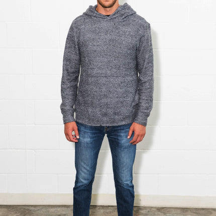 Men's Soft Knit Melange Pullover Hoodie