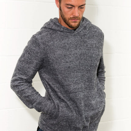 Men's Soft Knit Melange Pullover Hoodie