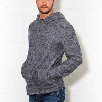 Men's Soft Knit Melange Pullover Hoodie